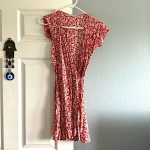 Abercrombie tie front floral dress